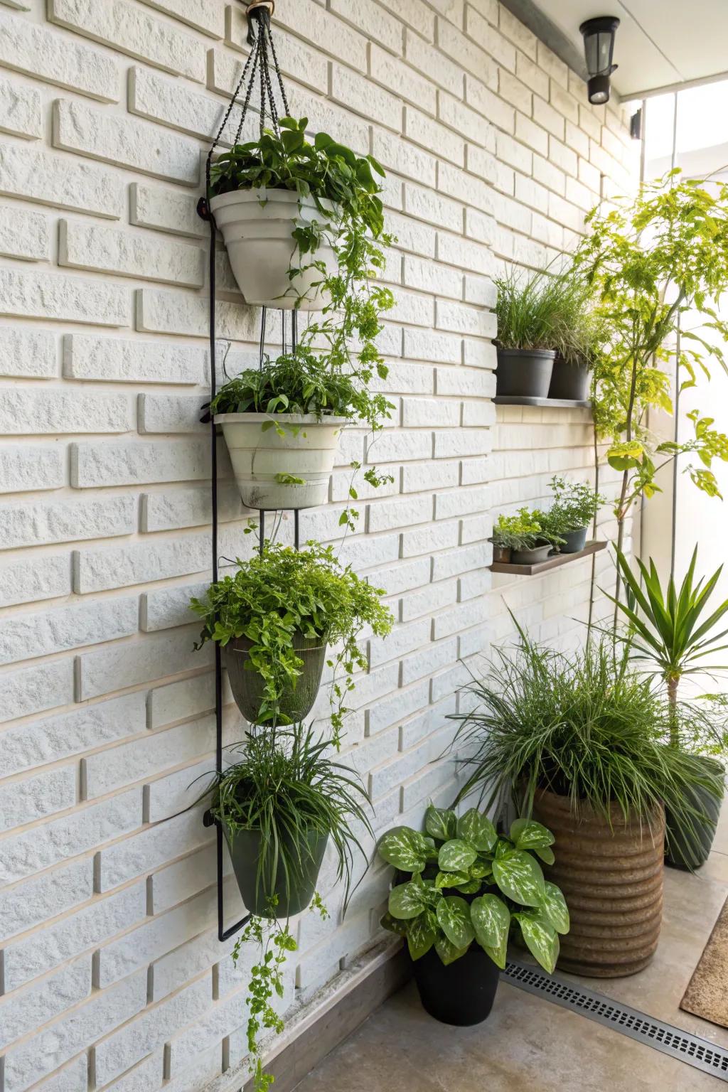 A vertical Eden, breathing life into the once-static space, a testament to the transformative power of elevated greenery.