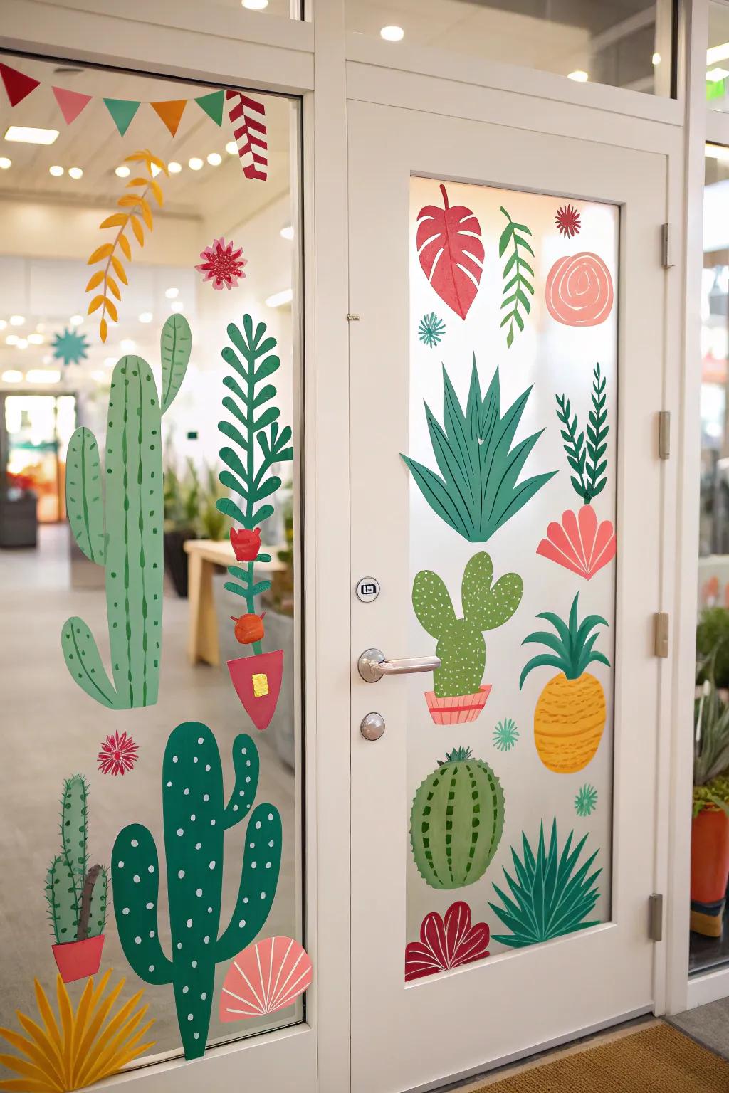 A hint of verdure with stylish echeveria patterns.