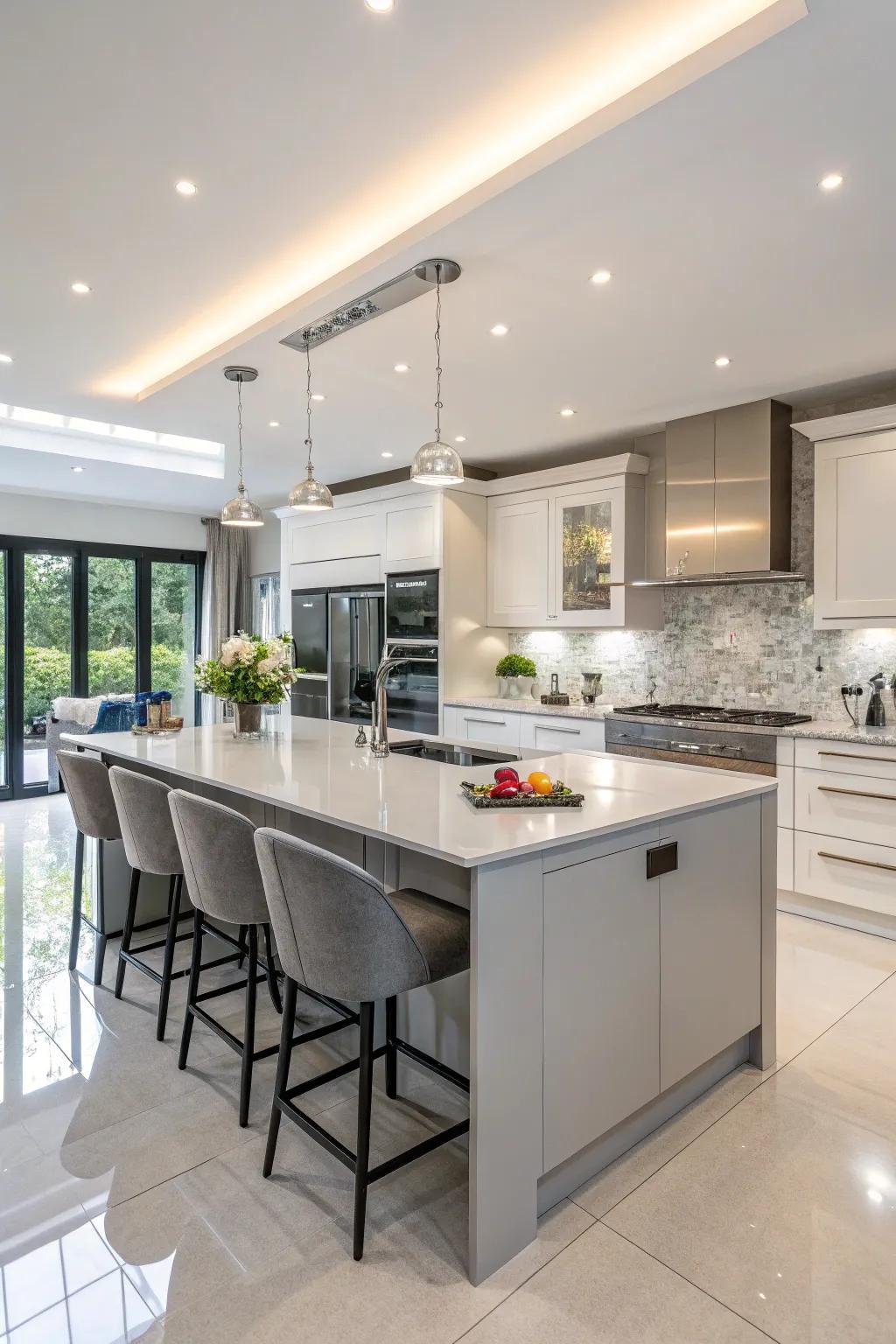 A stylish culinary worktop enhancing both utility and design.