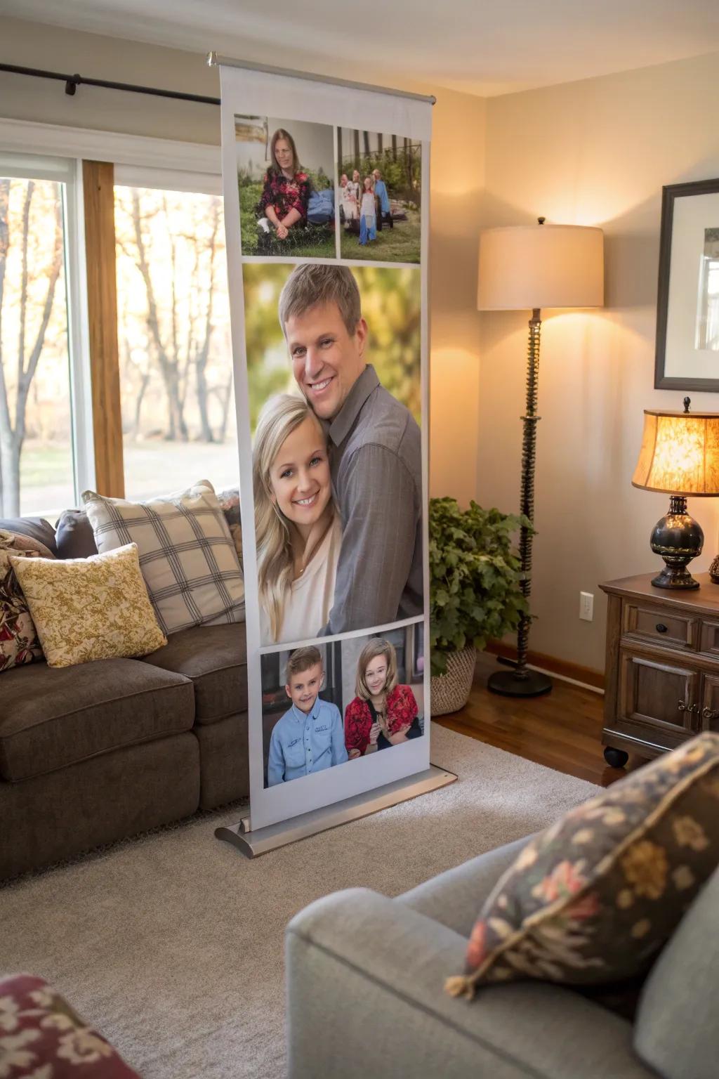 Immortalize treasured family memories with a tailored image display.