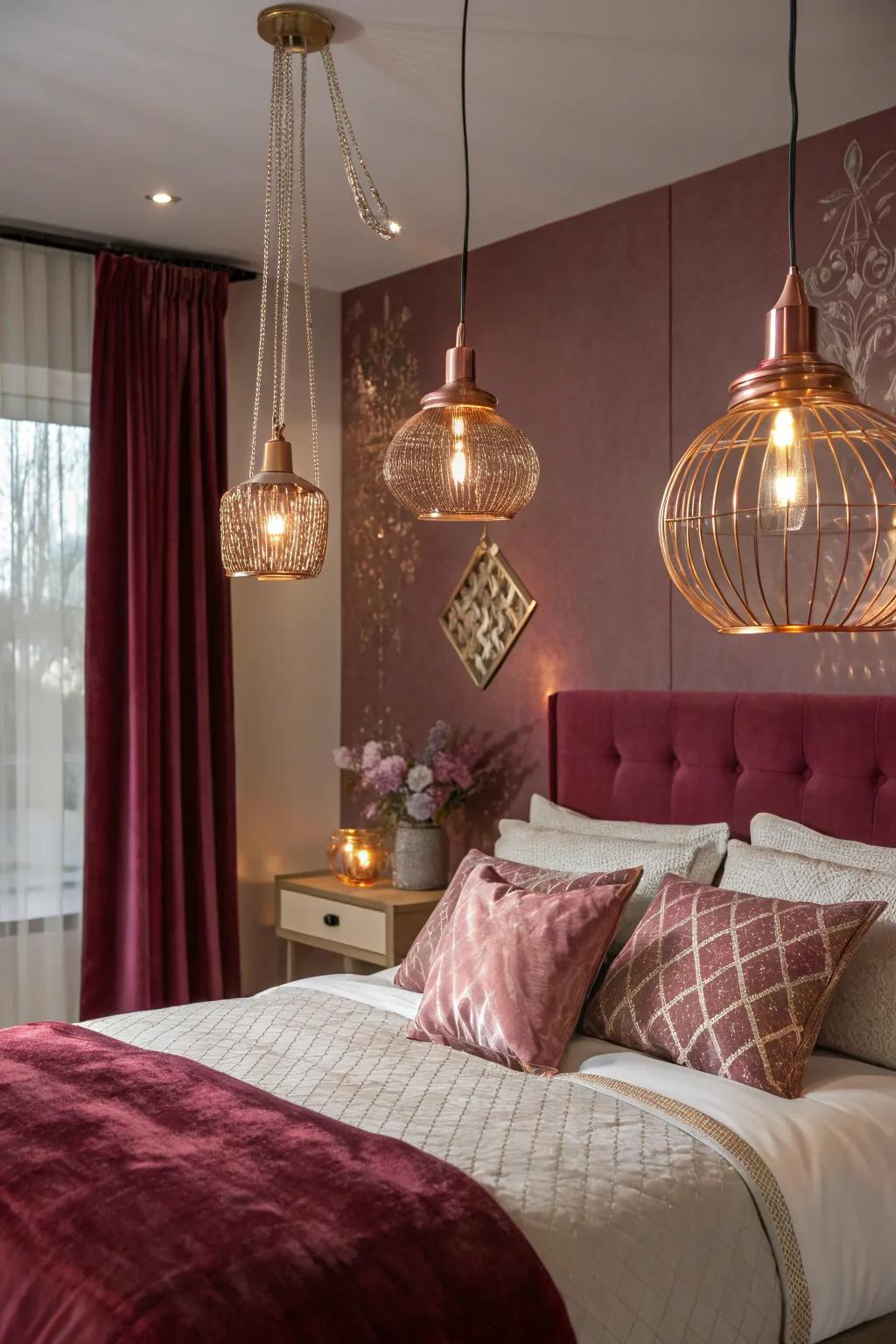 Petal metal lights components include style and heat to the bedroom.