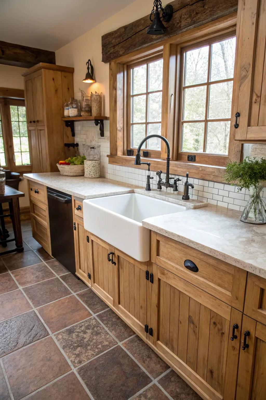 Rural wash basins deliver old-fashioned charm and useful functionality.