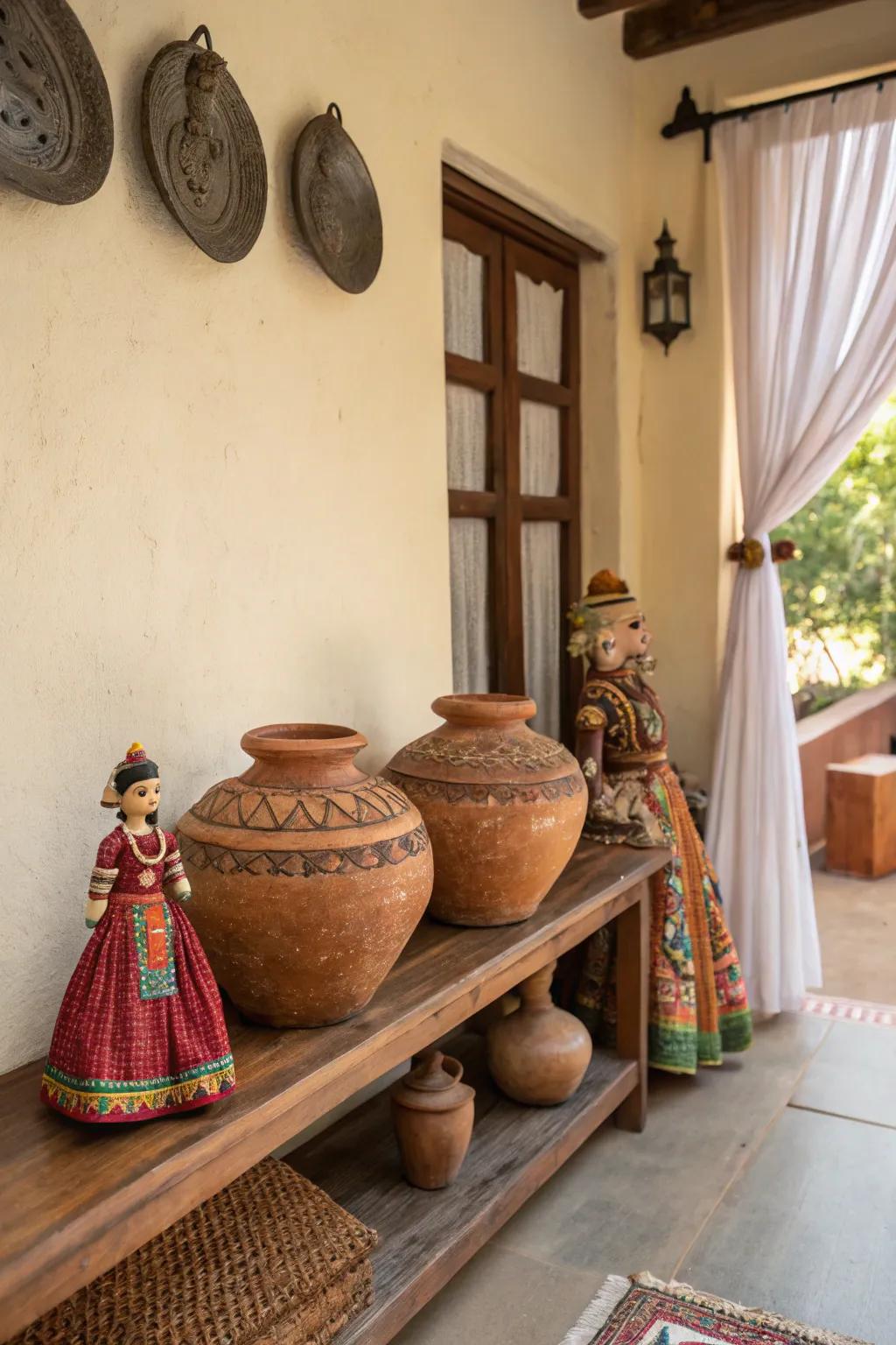 Classic decor elements impart a sensation of cultural richness.