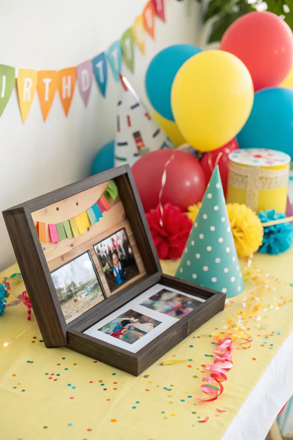 A special day memory box holding joyful memories.