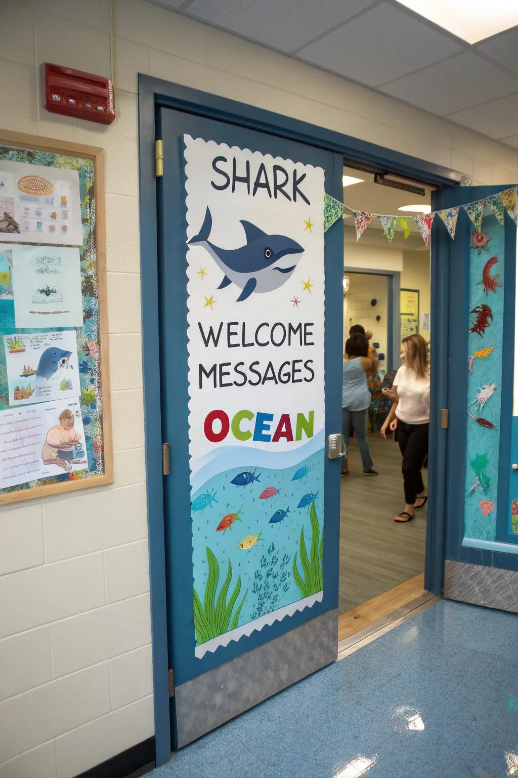 Greet students with a splash of oceanic enchantment.