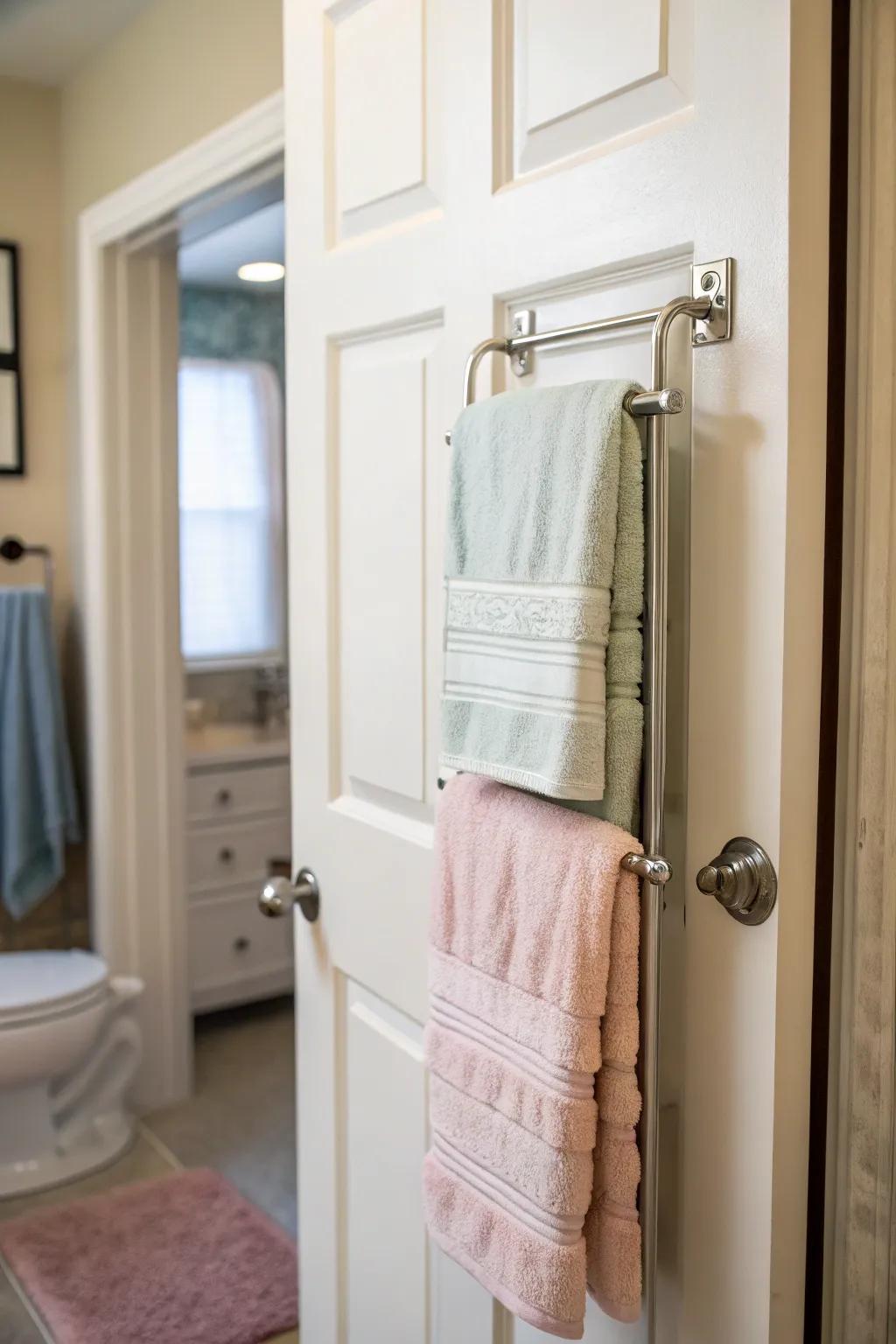 Make use of your door's space with clever racks.