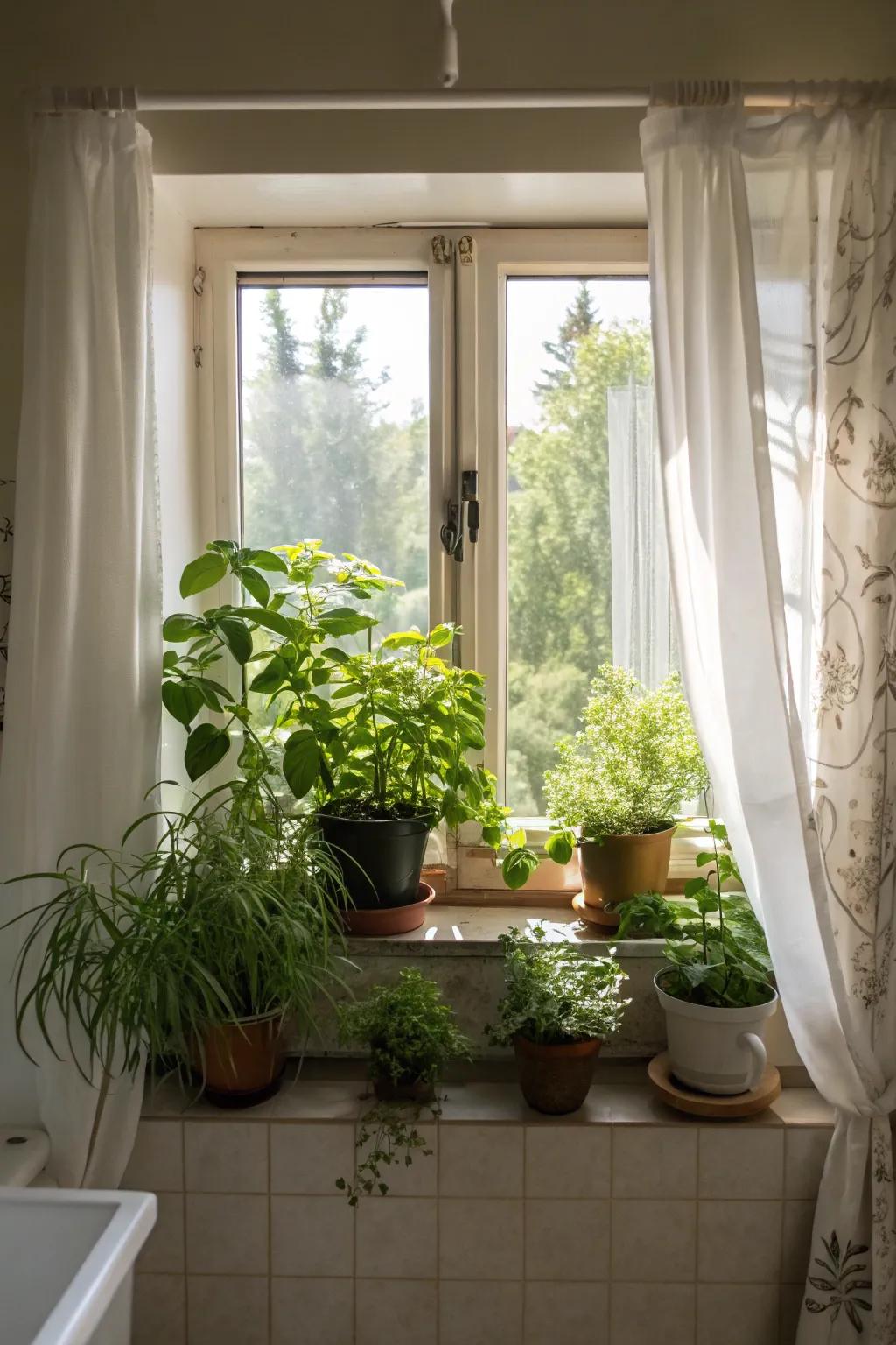 Flora enlivens your bathroom with color and vitality.