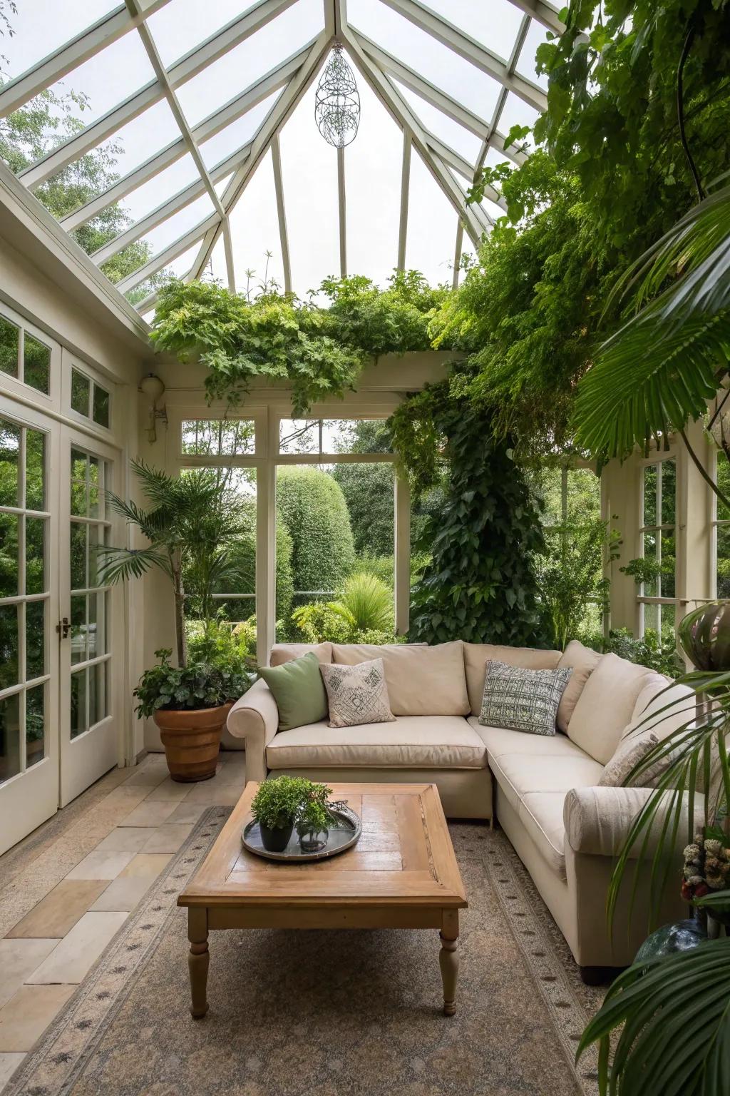 Fashion a cozy niche with welcoming seating and hints of verdure.