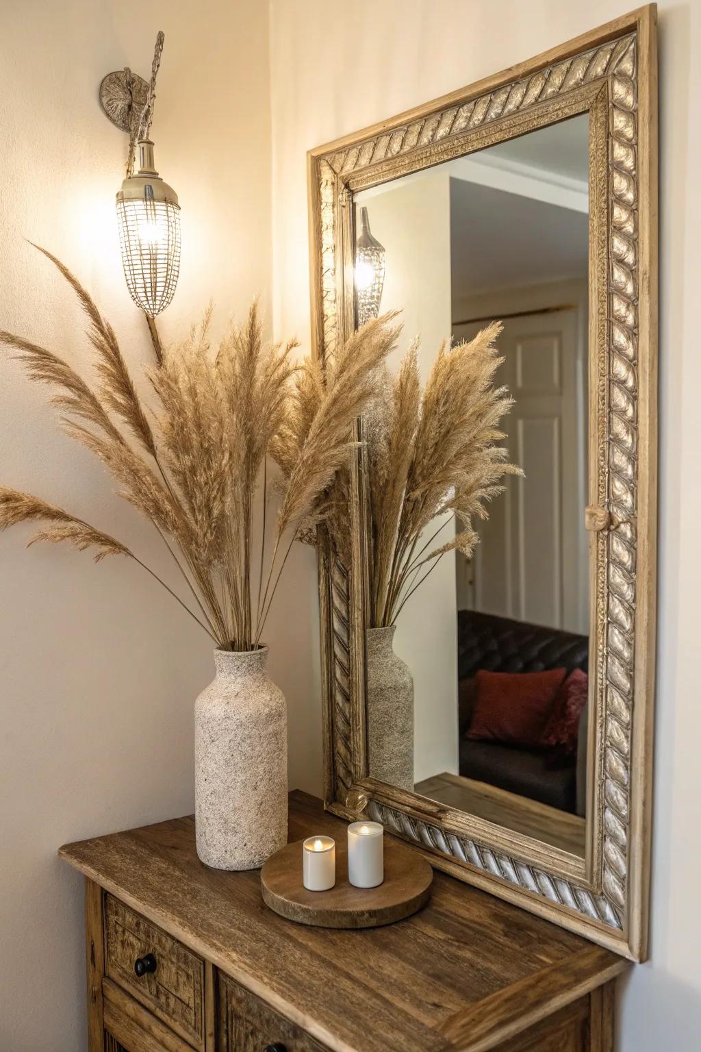 Mirrors can amplify light and space in any room.