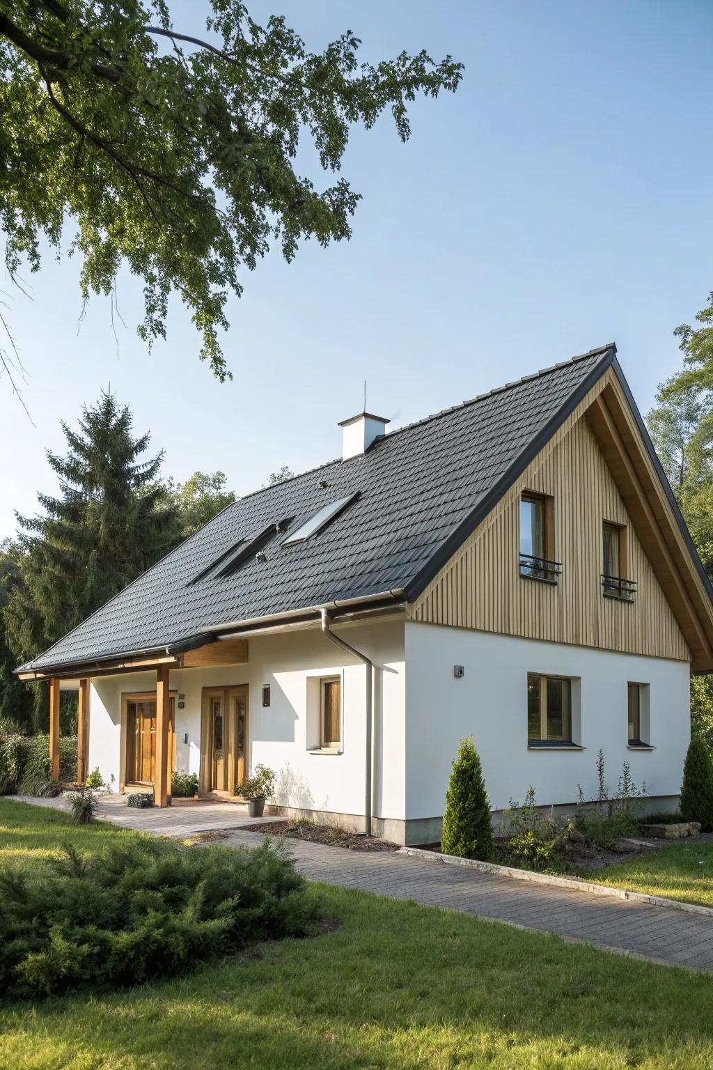 Combining roof styles infuses architectural appeal into smaller homes.