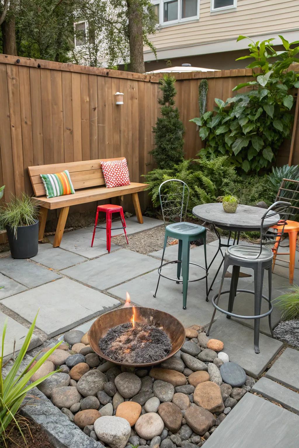 A varied seating assortment infuses personality into your patio.