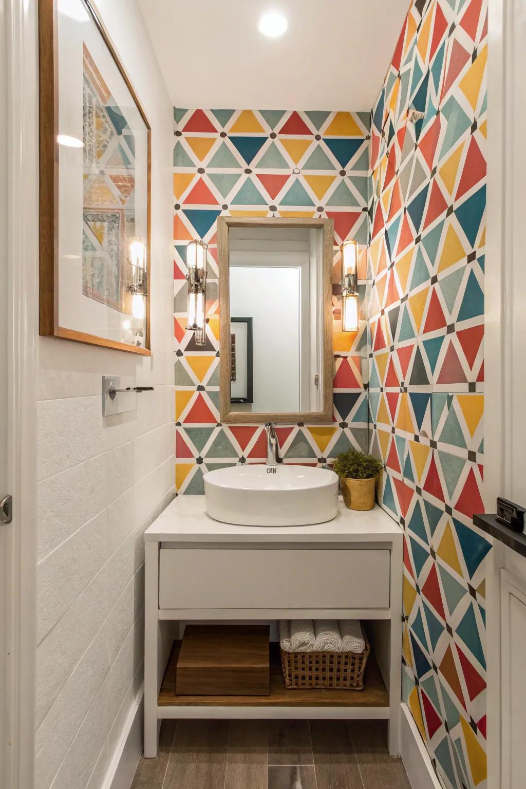 Striking wall designs offer flair and character.