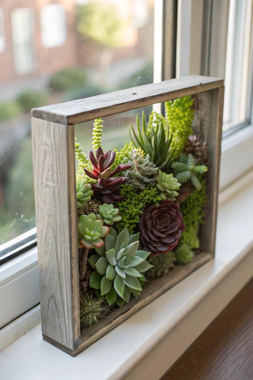 Savor nature's allure with a botanical shadow box.