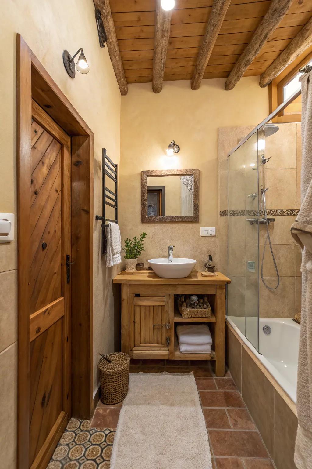 Natural colors create a relaxed and welcoming setting.