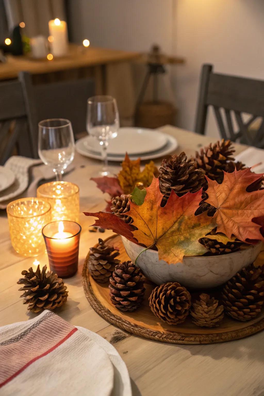 In-season greens provide a cozy and organic ambiance.