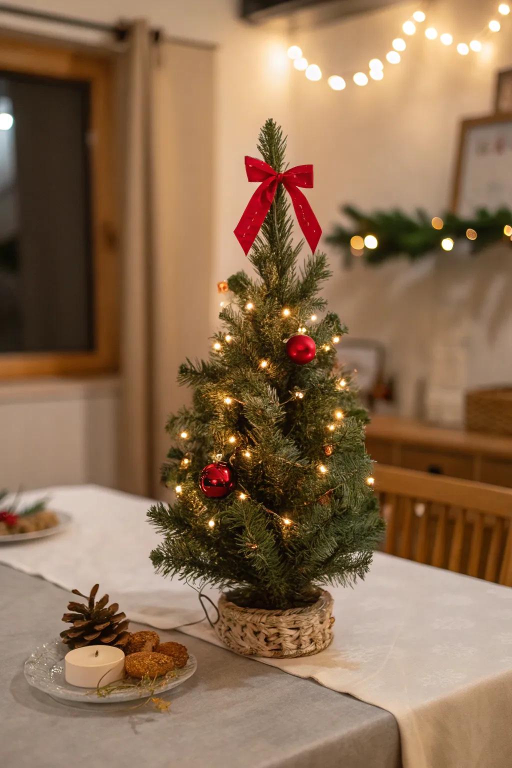 An adorable small tree that blends safety with festive charm.