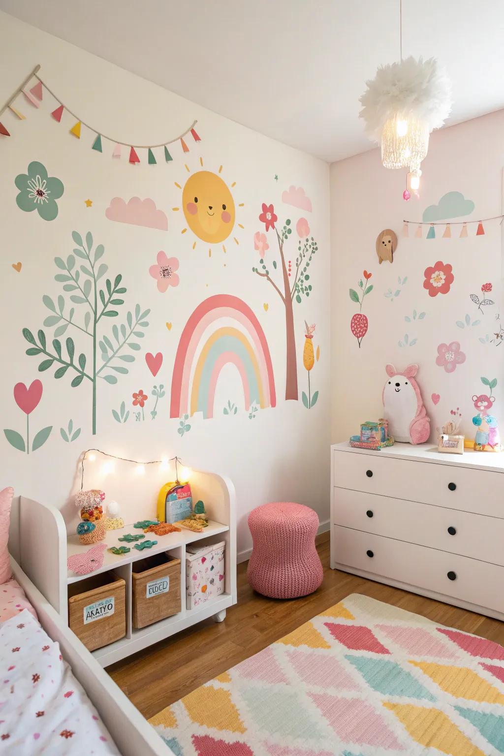 Personalized wall stickers can infuse a distinctive flair into your child's space.