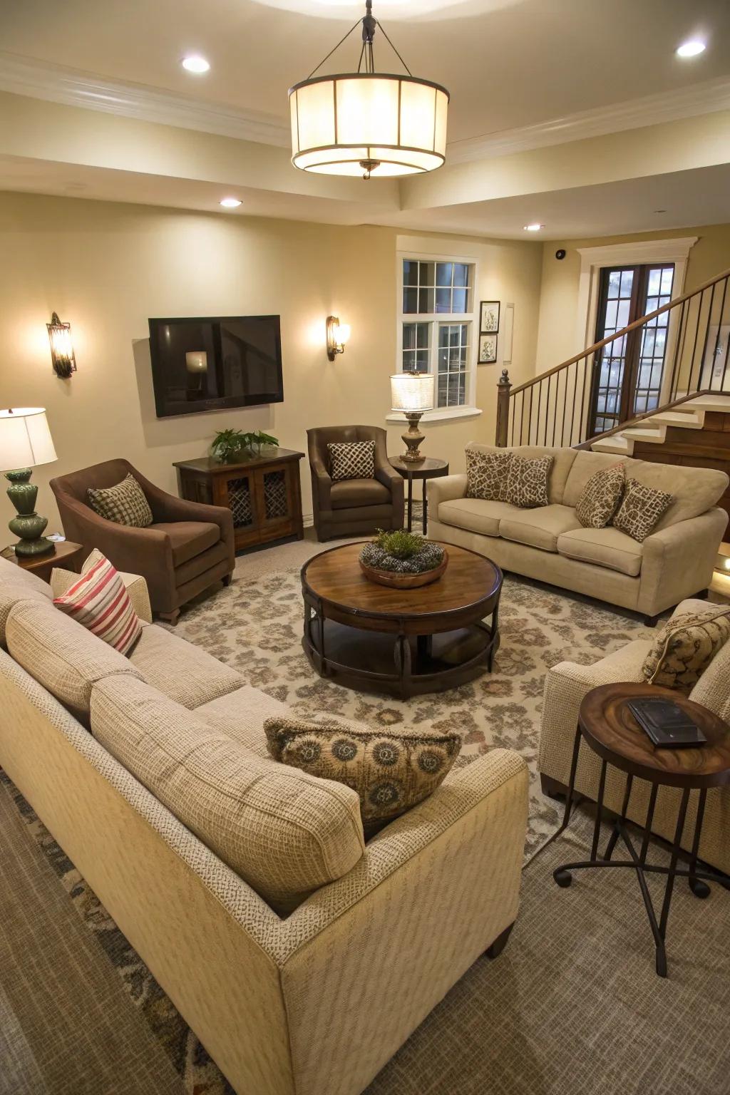 A seating plan that encourages interaction and connection.
