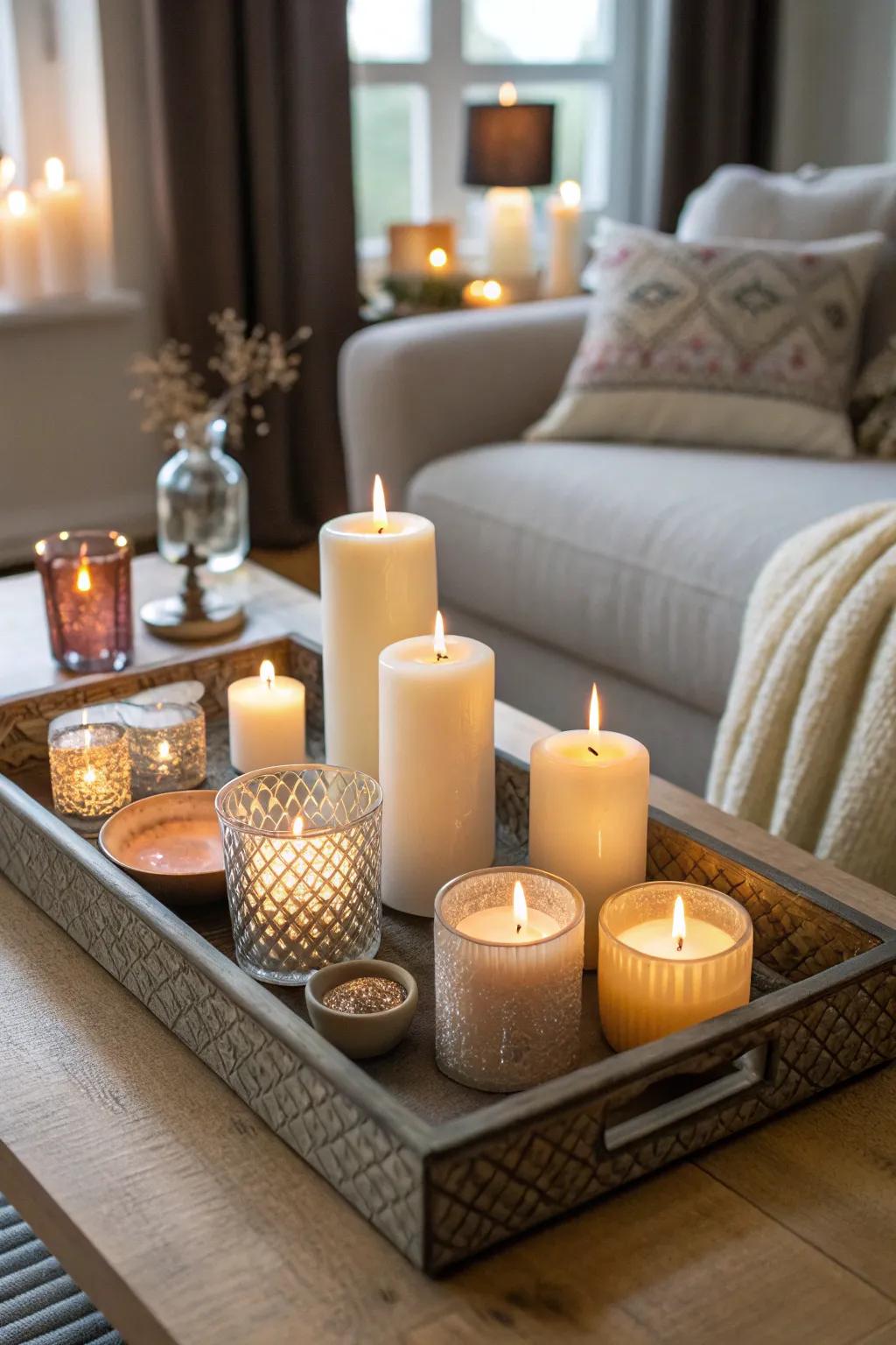 Set a calming ambiance with a curated selection of candles.
