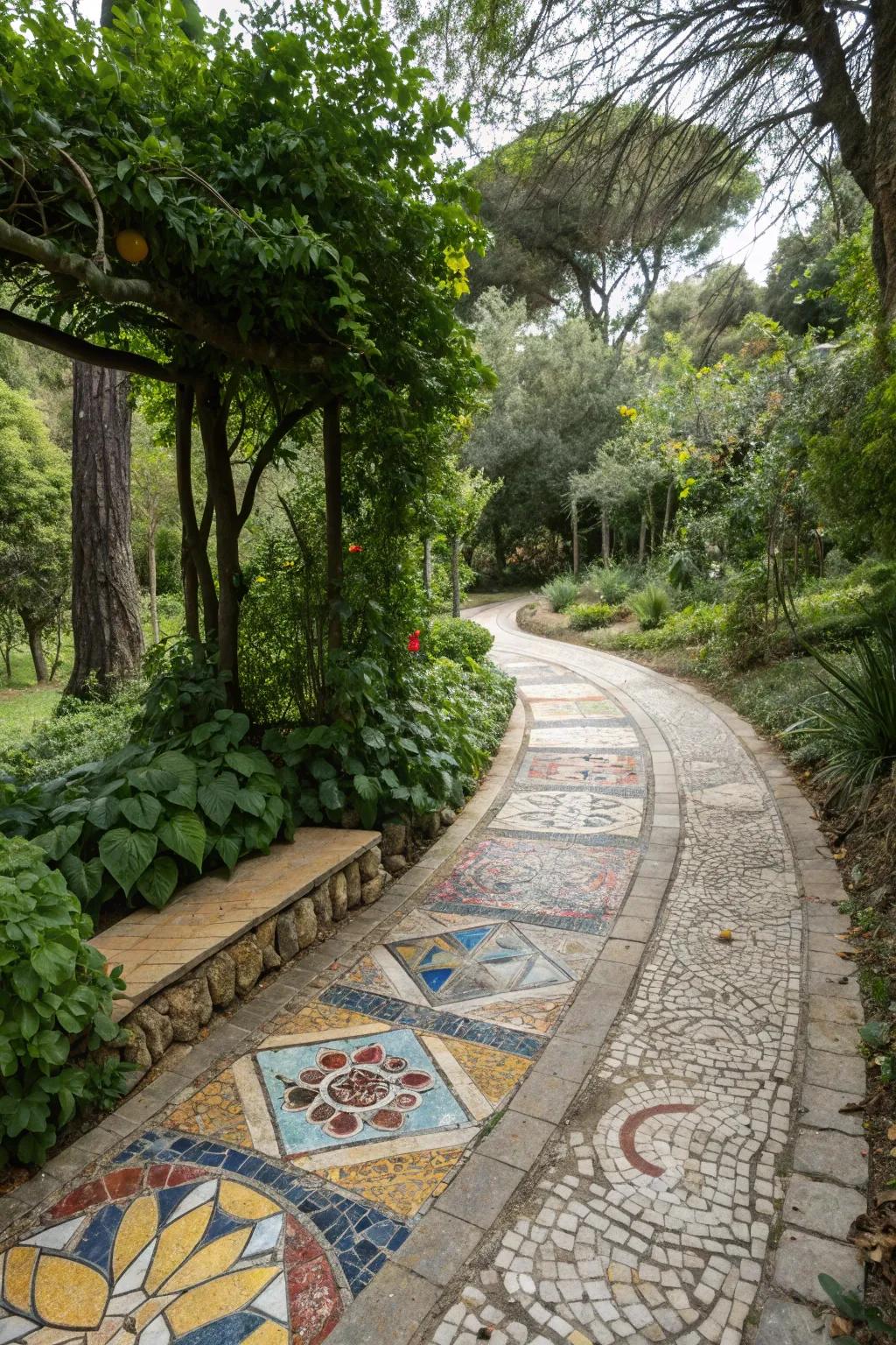 Design a path that stands as a radiant work of art, bestowing color and character upon your garden.