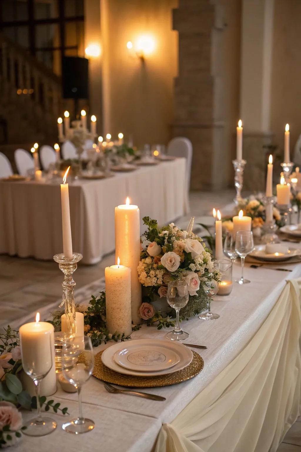 Candlelight bestows a cozy and romantic vibe