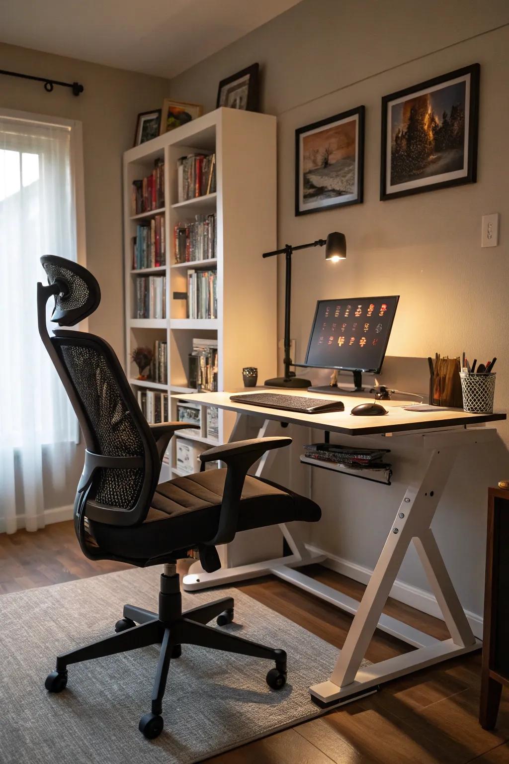Furniture crafted for ergonomics, ensuring both comfort and productivity.