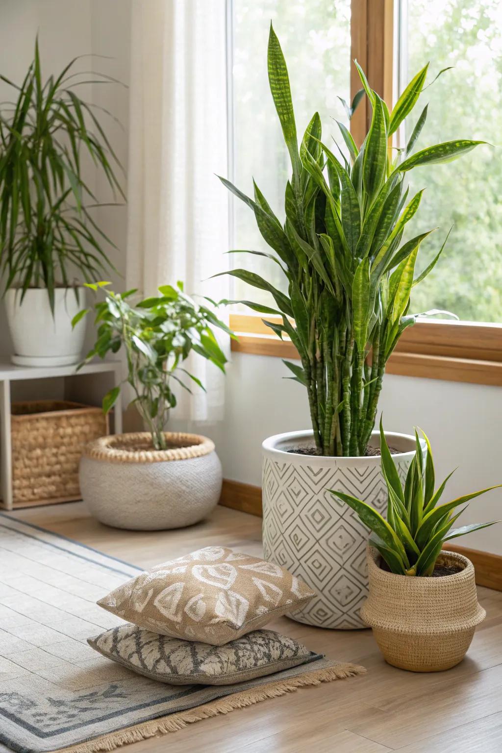 Infuse your living space with the freshness of greenery 🌿 #GreenLiving #HomeDecor