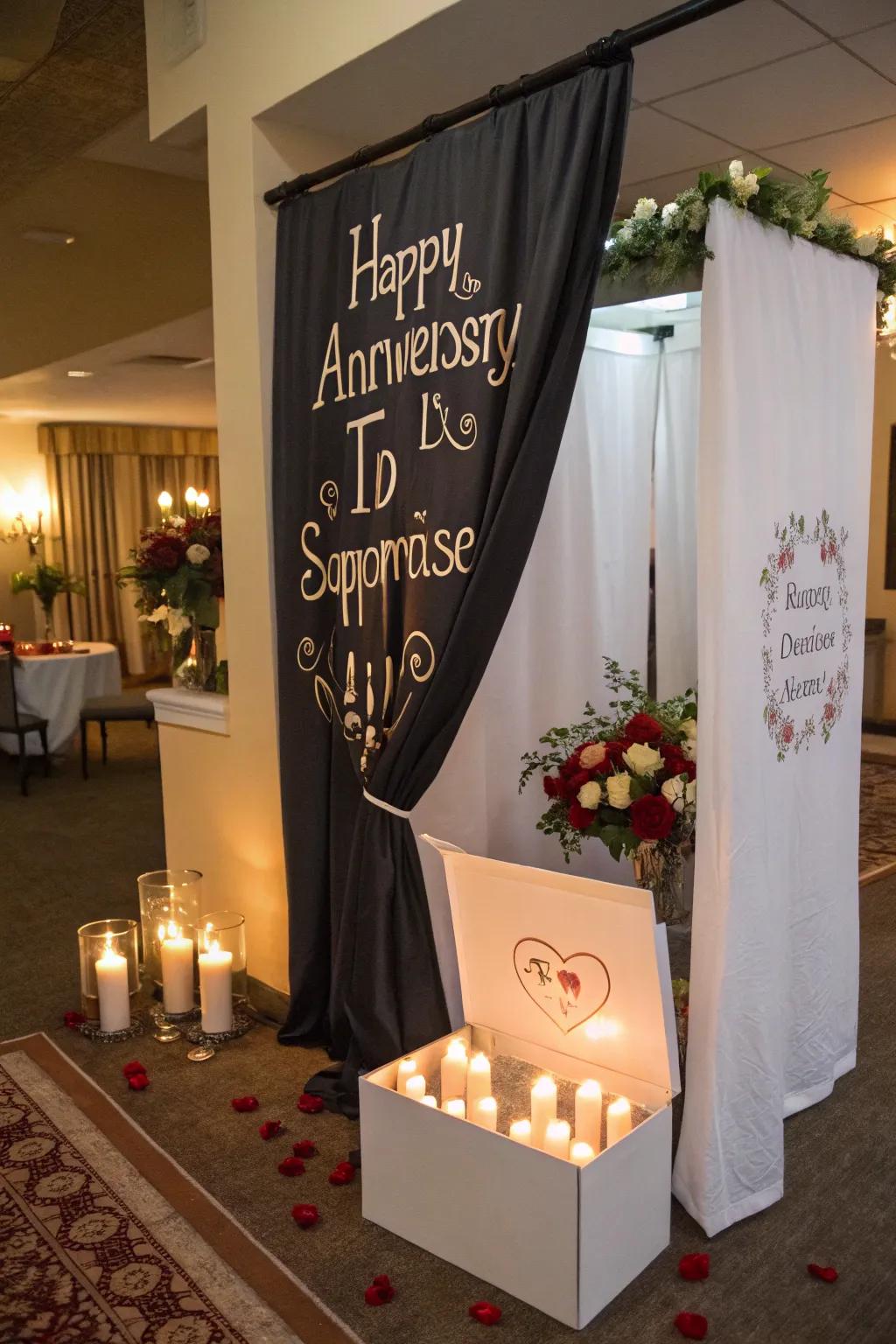 Create a memorable moment with a surprise message reveal.