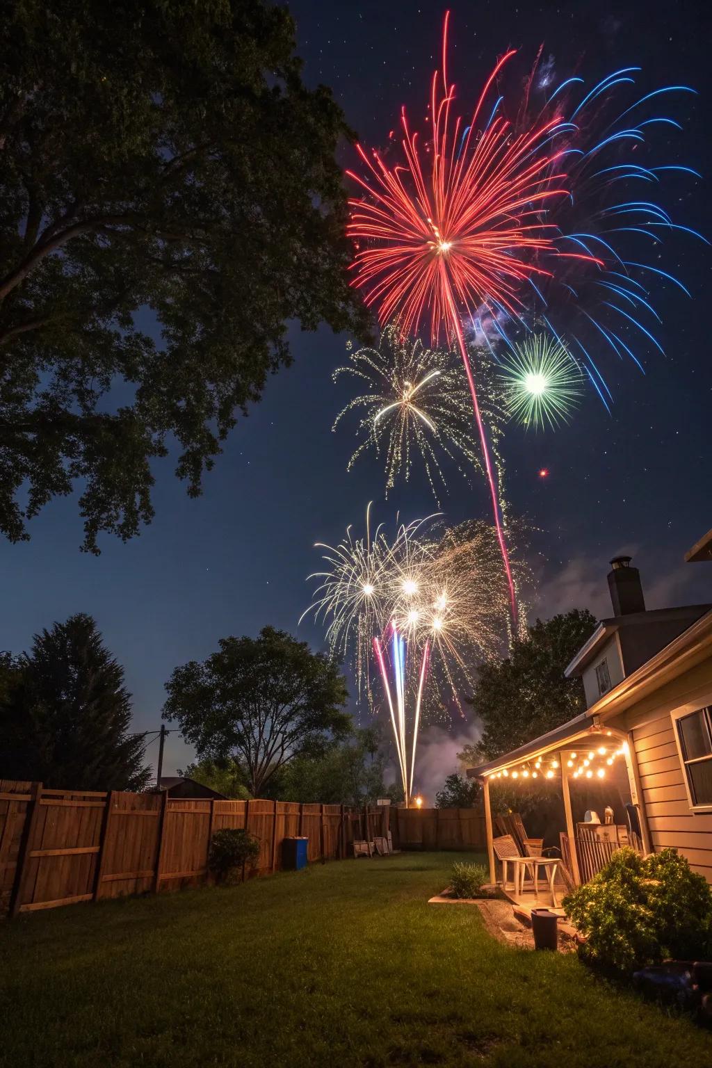 A surprise pyrotechnic display is a stunning finale to a memorable evening.