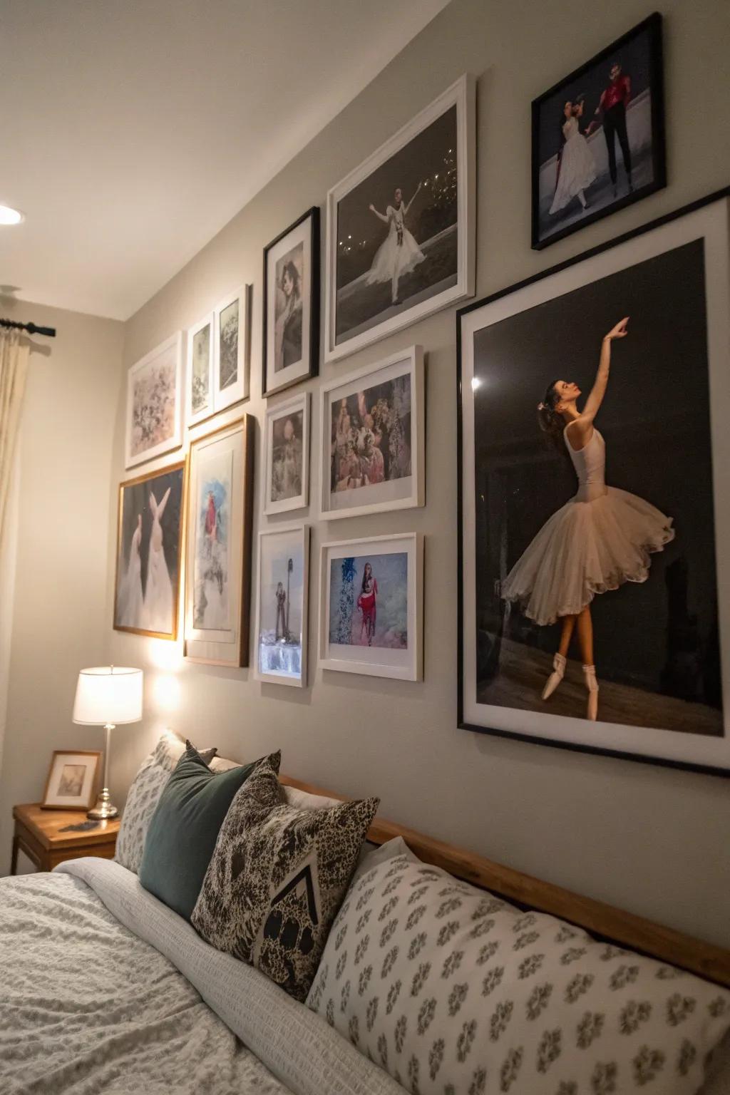 A display wall exhibits ballet's beauty and elegance.