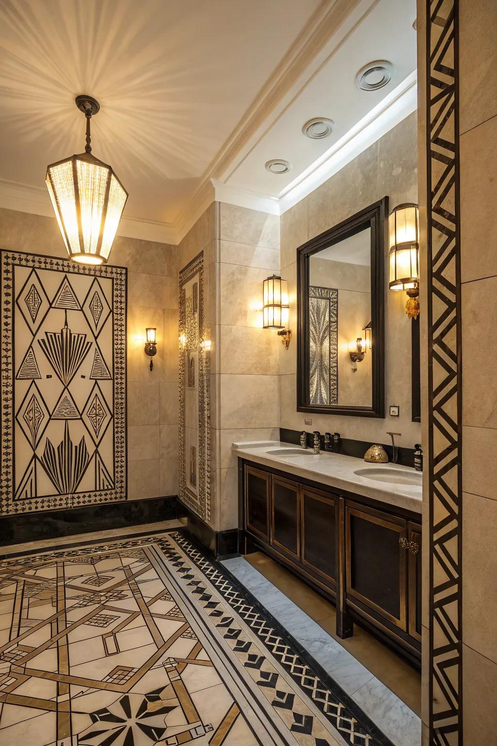Art Deco wall lights contribute time-honored glamour and elegance.