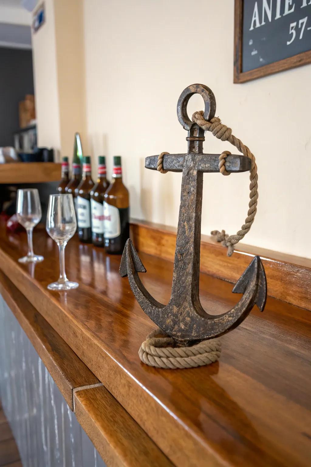 Incorporate maritime flair into your bar with a decorative bottle remover.