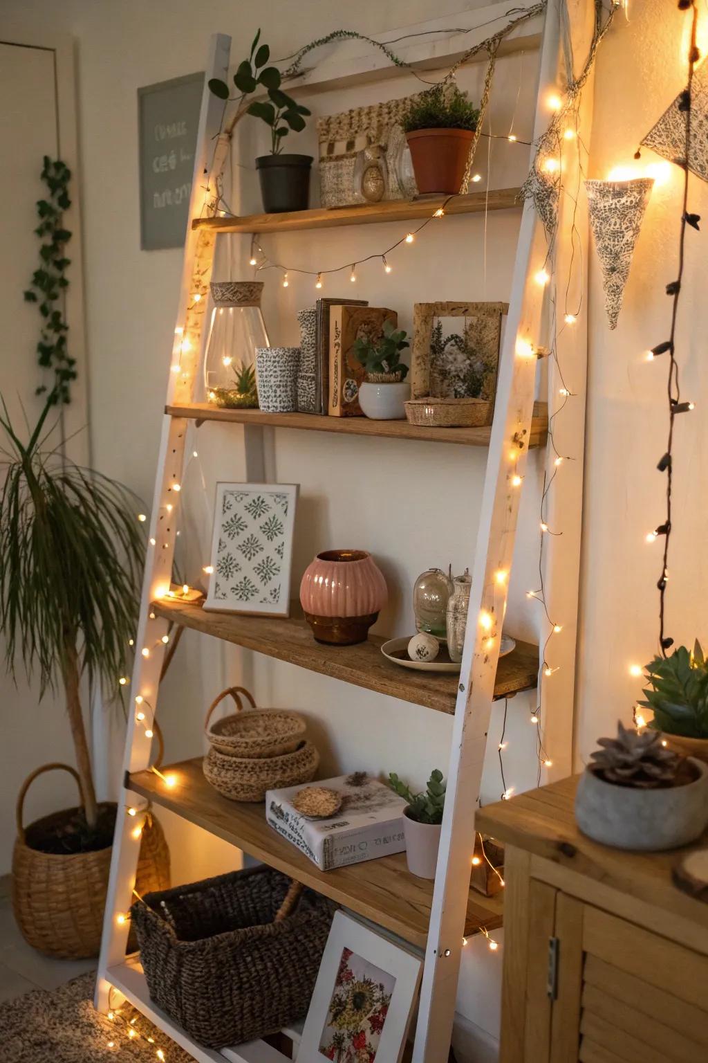 Fairy illumination infuse a magical detail.