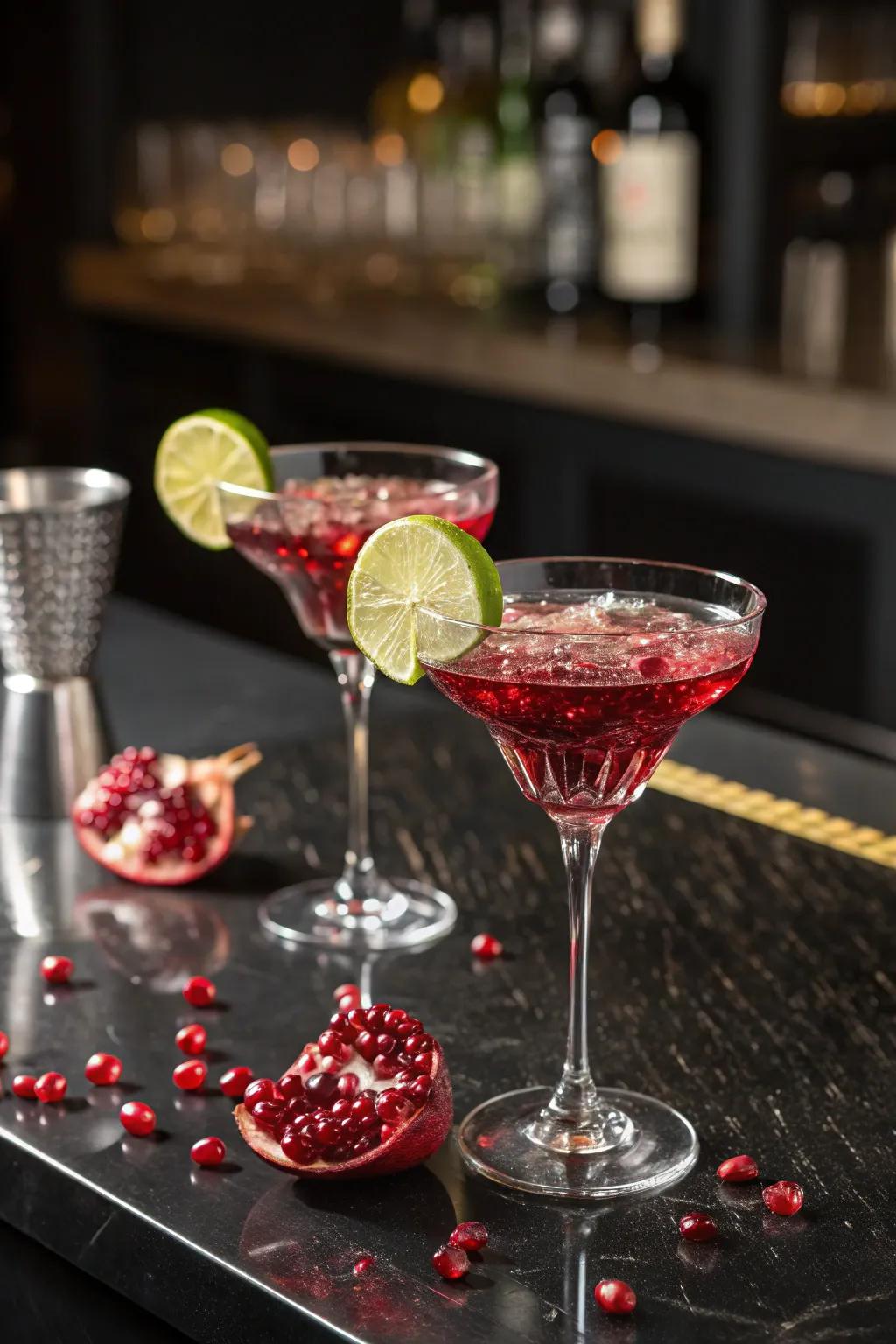 Sophisticated berry extract drinks perfect for a scarlet-themed toast.