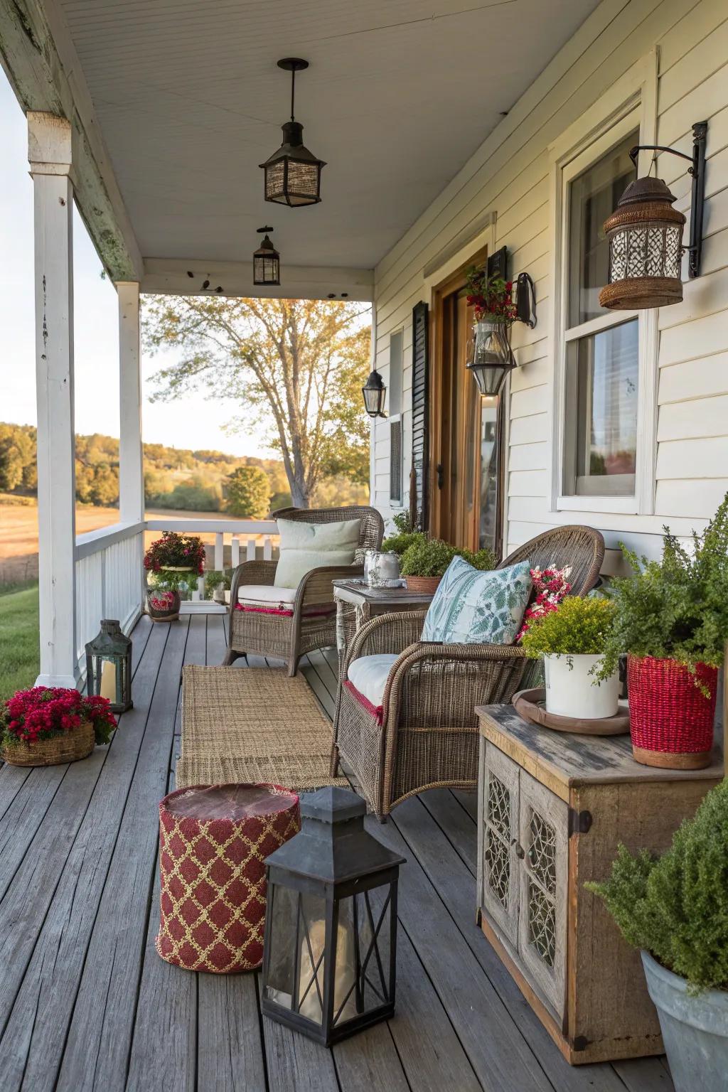 A diverse assortment of styles renders your porch uniquely yours.