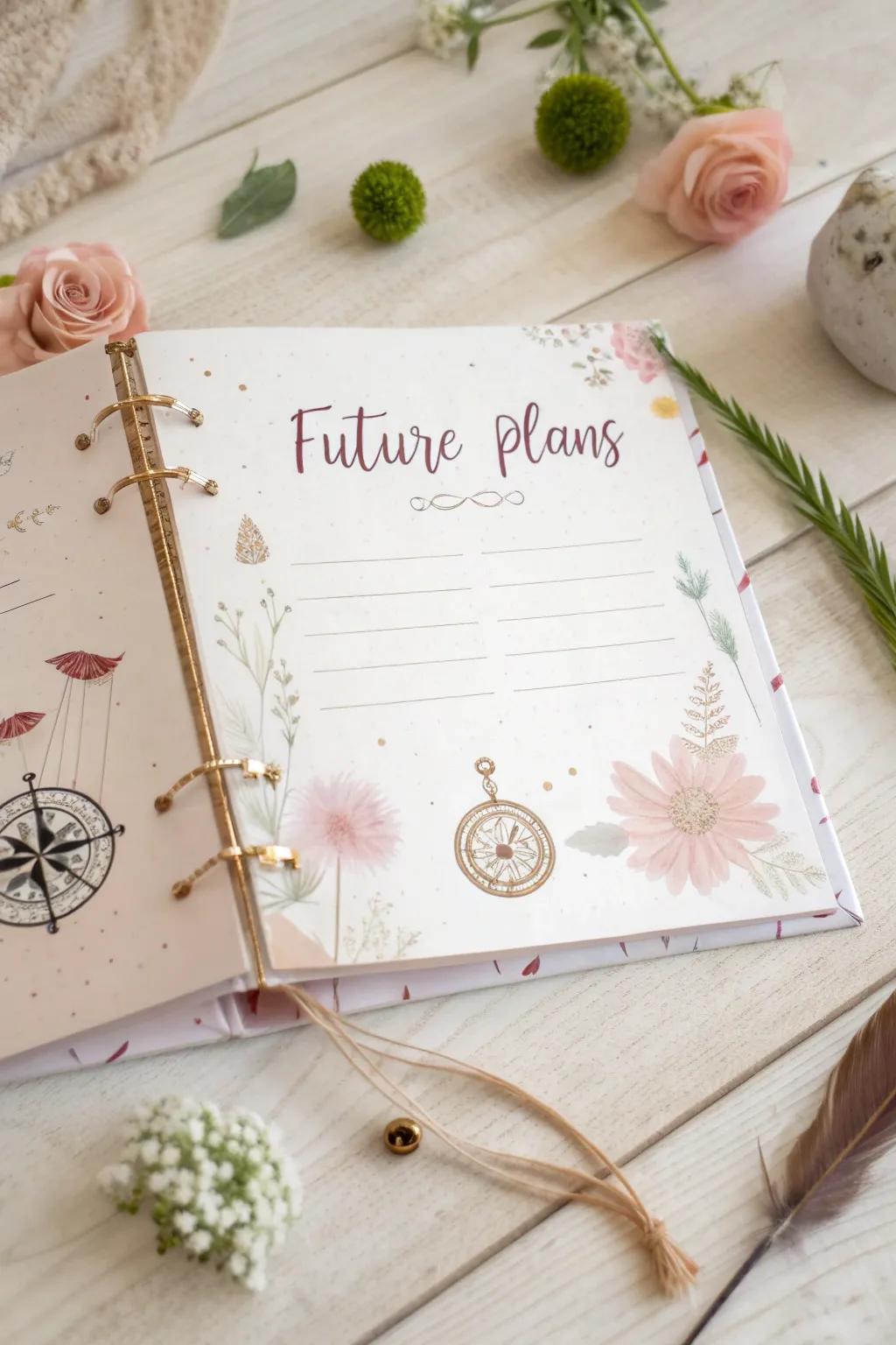 Crafting Dreams: A minimalist scrapbook page dedicated to future adventures.