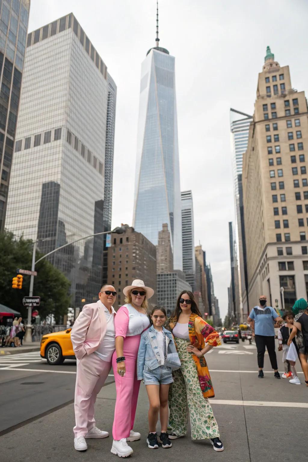 Urban settings bring a modern and vibrant feel to family photography.
