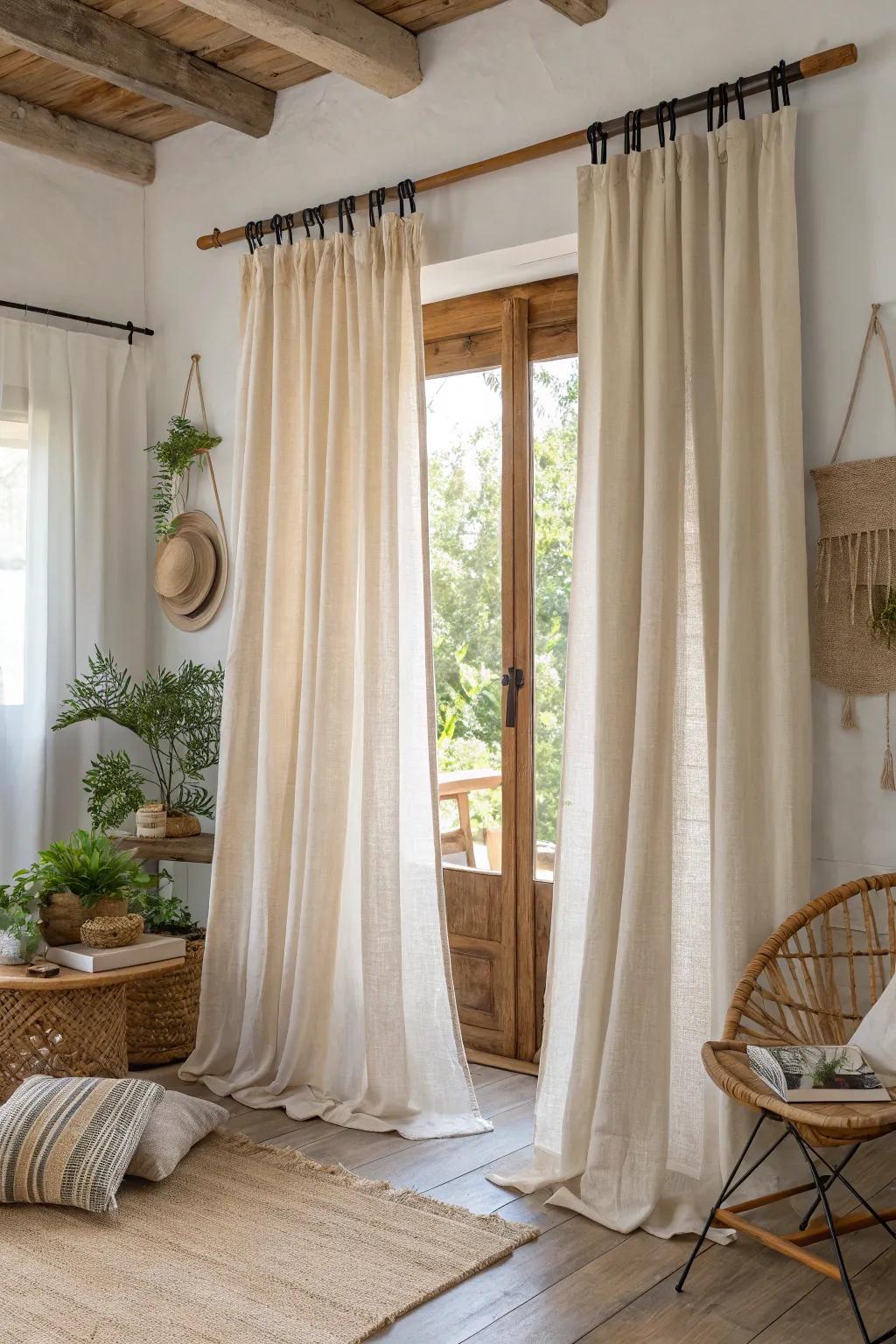 Natural fabrics combine beauty and sustainability.