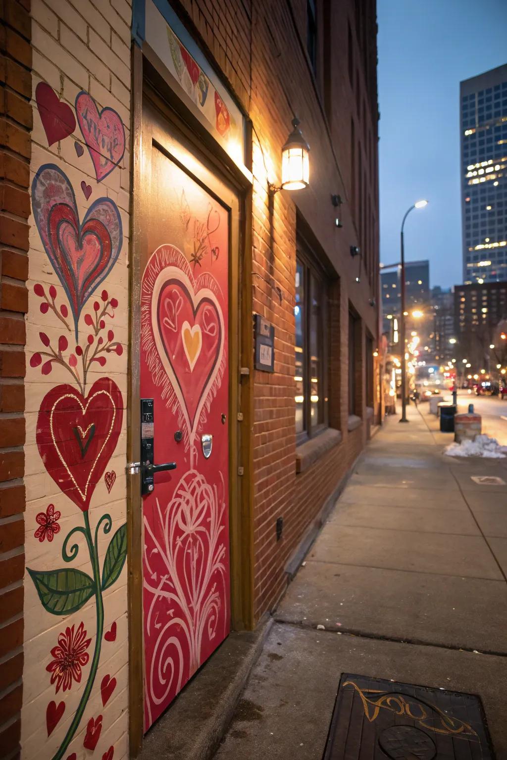 Express your imagination using a Valentine's Day canvas.