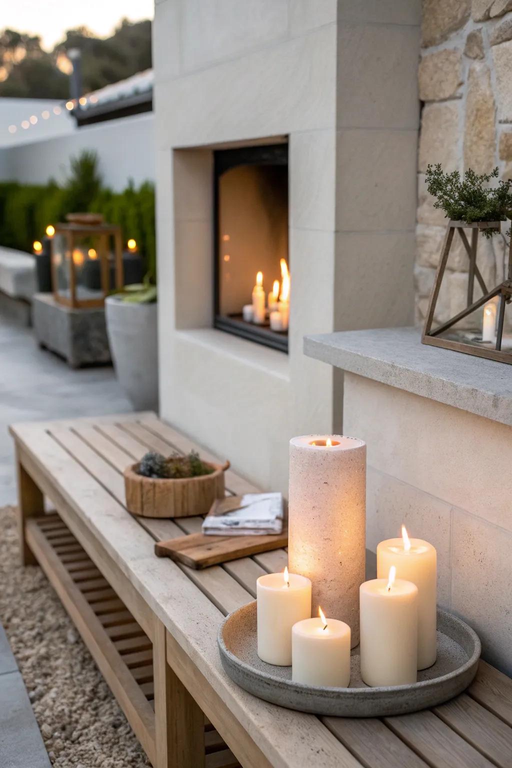 Craft an outdoor retreat with weather-resistant lights for a snug evening.