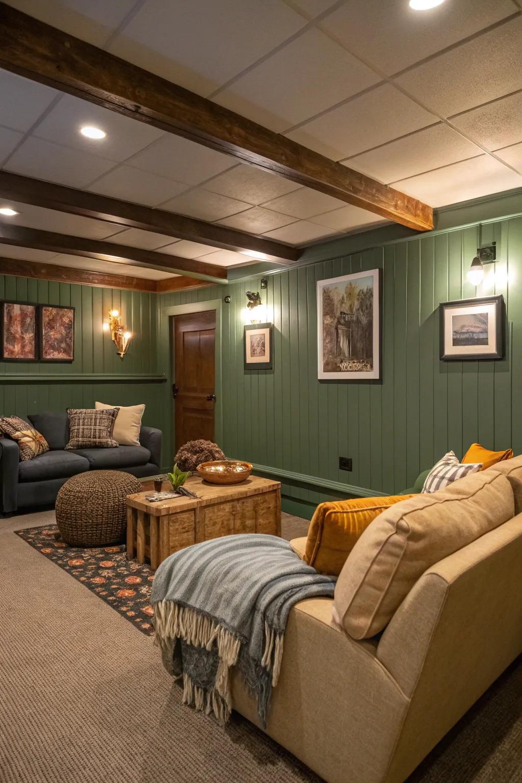 A bold basement makeover that changes the space.