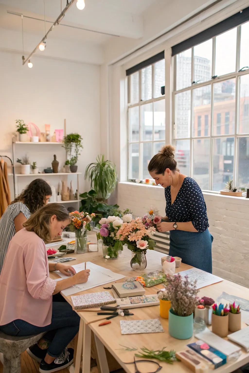 An engaging mini workshop for creative housewarming guests