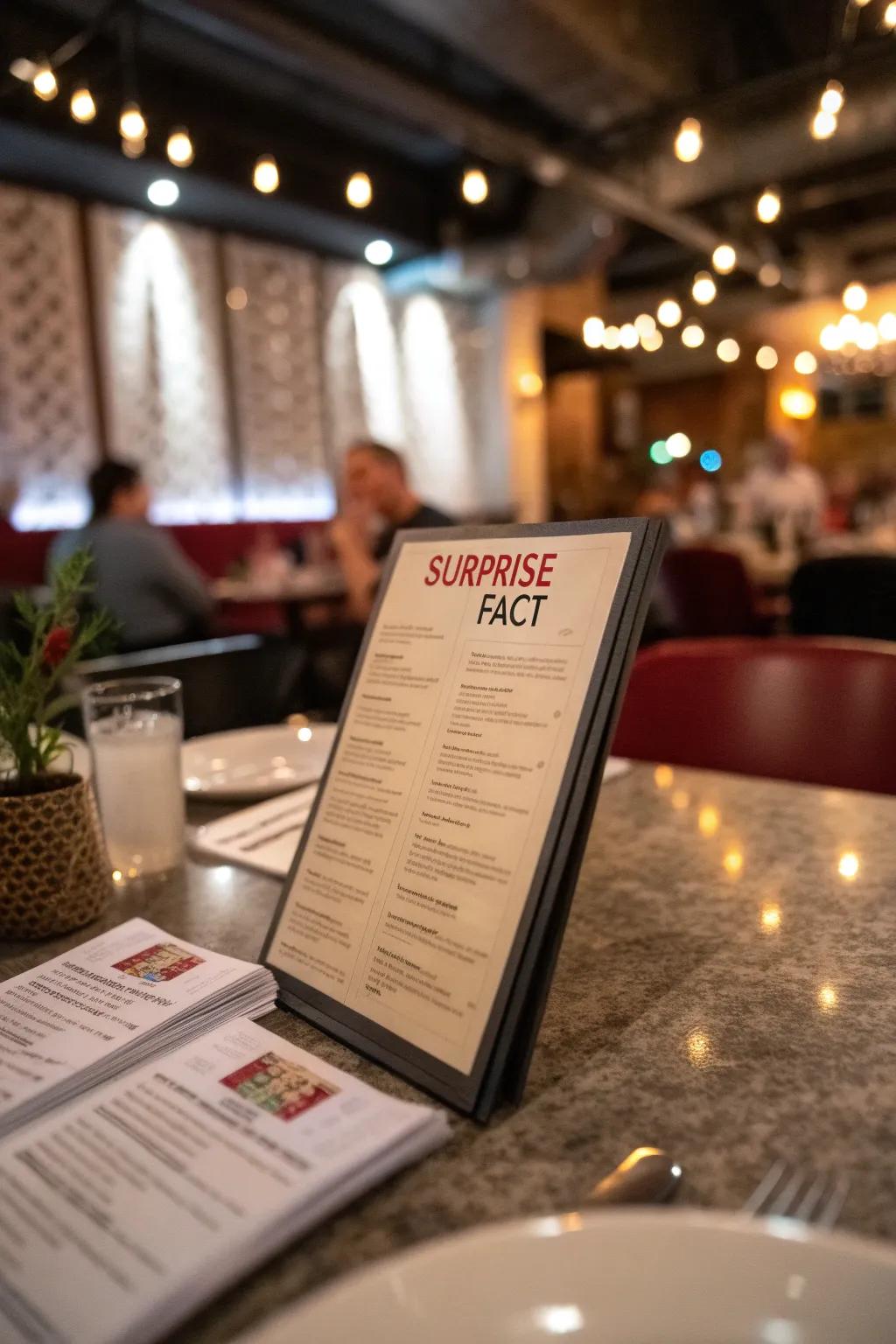 Surprise components bring unexpected joy to the dining table.