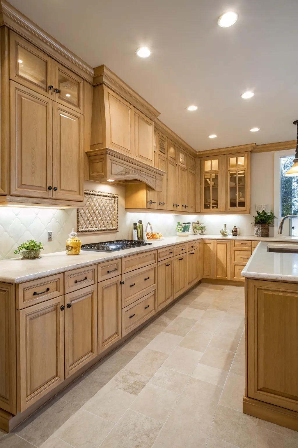 Symmetrical layouts provide a sense of structure and elegance in a kitchen design.