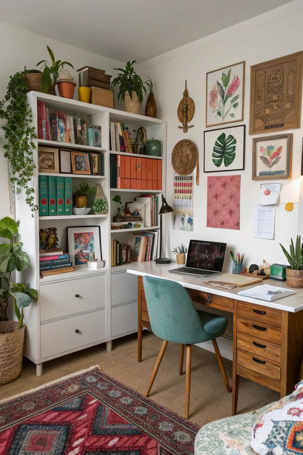 A varied collection of styles adds visual fascination to your Zoom scene.