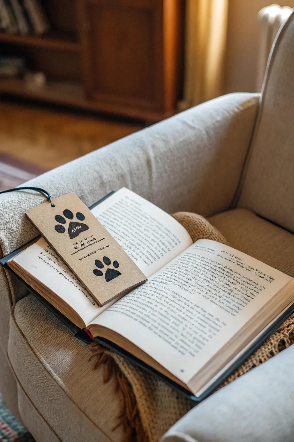 A unique bookmark for book lovers.