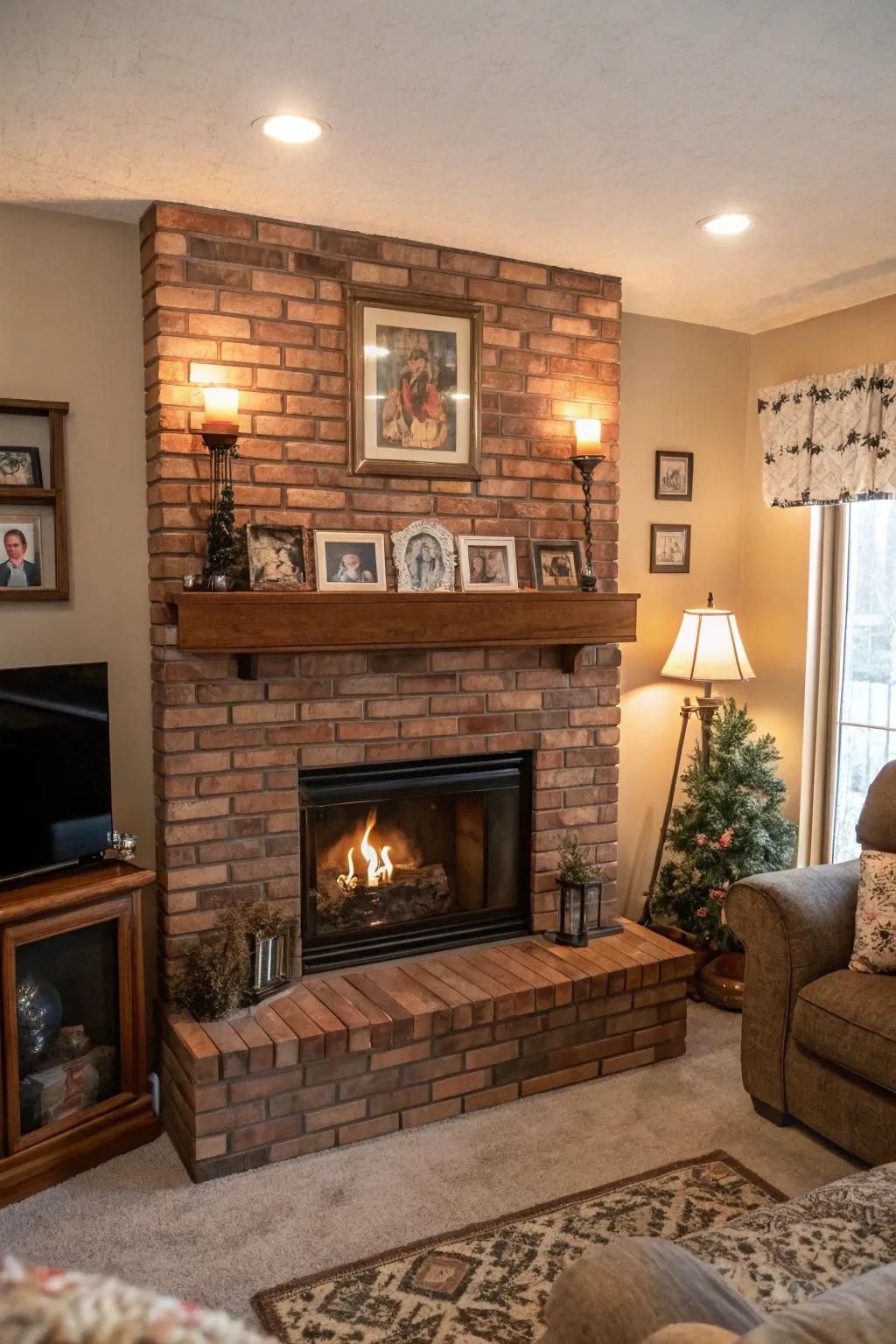 Personalize your fireplace with meaningful decor.