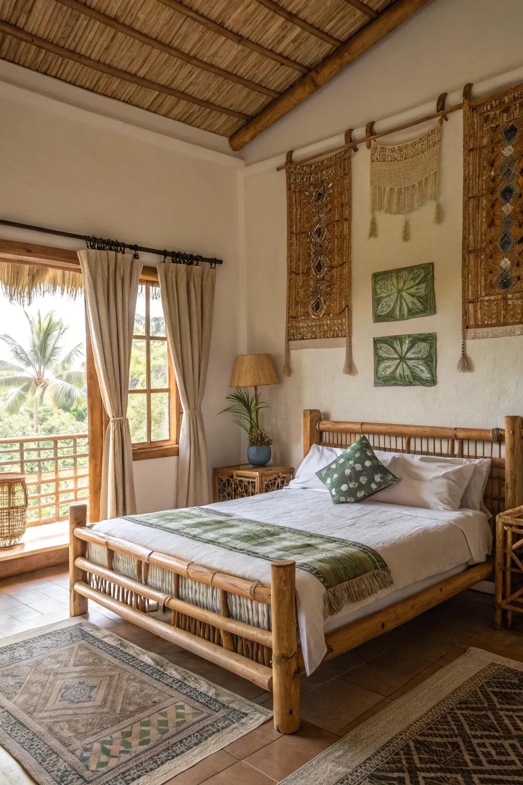Earth-friendly elements add unique textures and support sustainability.