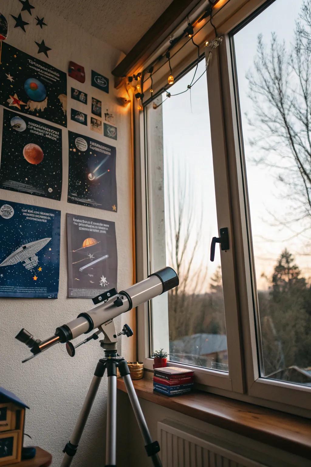 Area through where a telescope is explored at home.