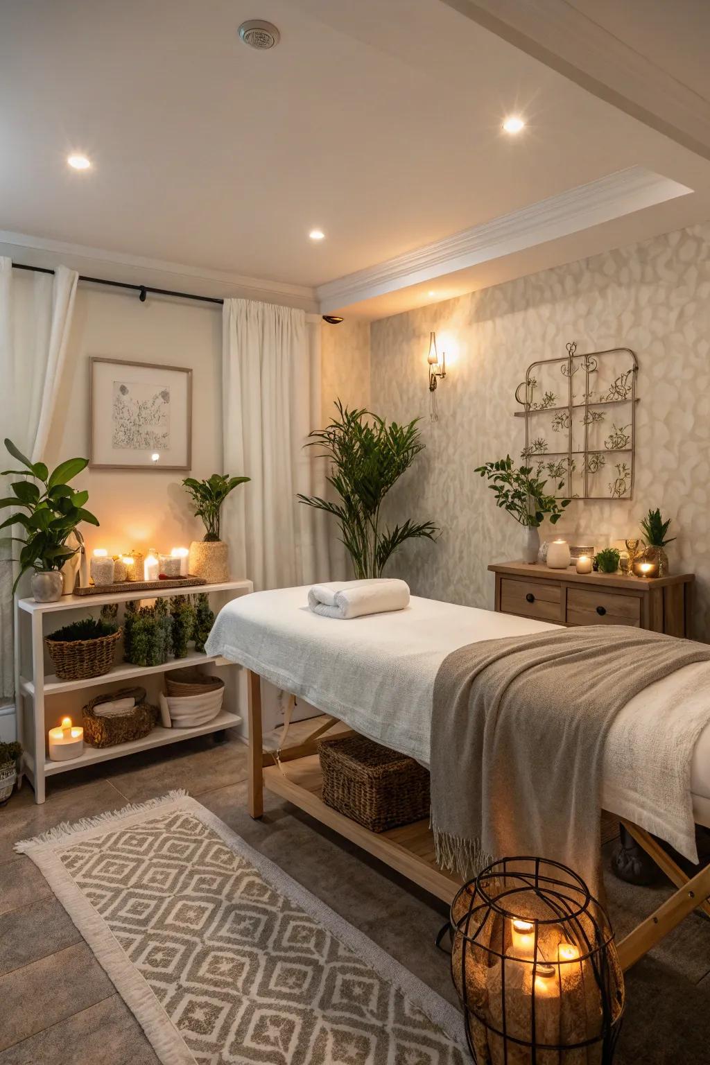 A home spa for luxurious relaxation and self-care.